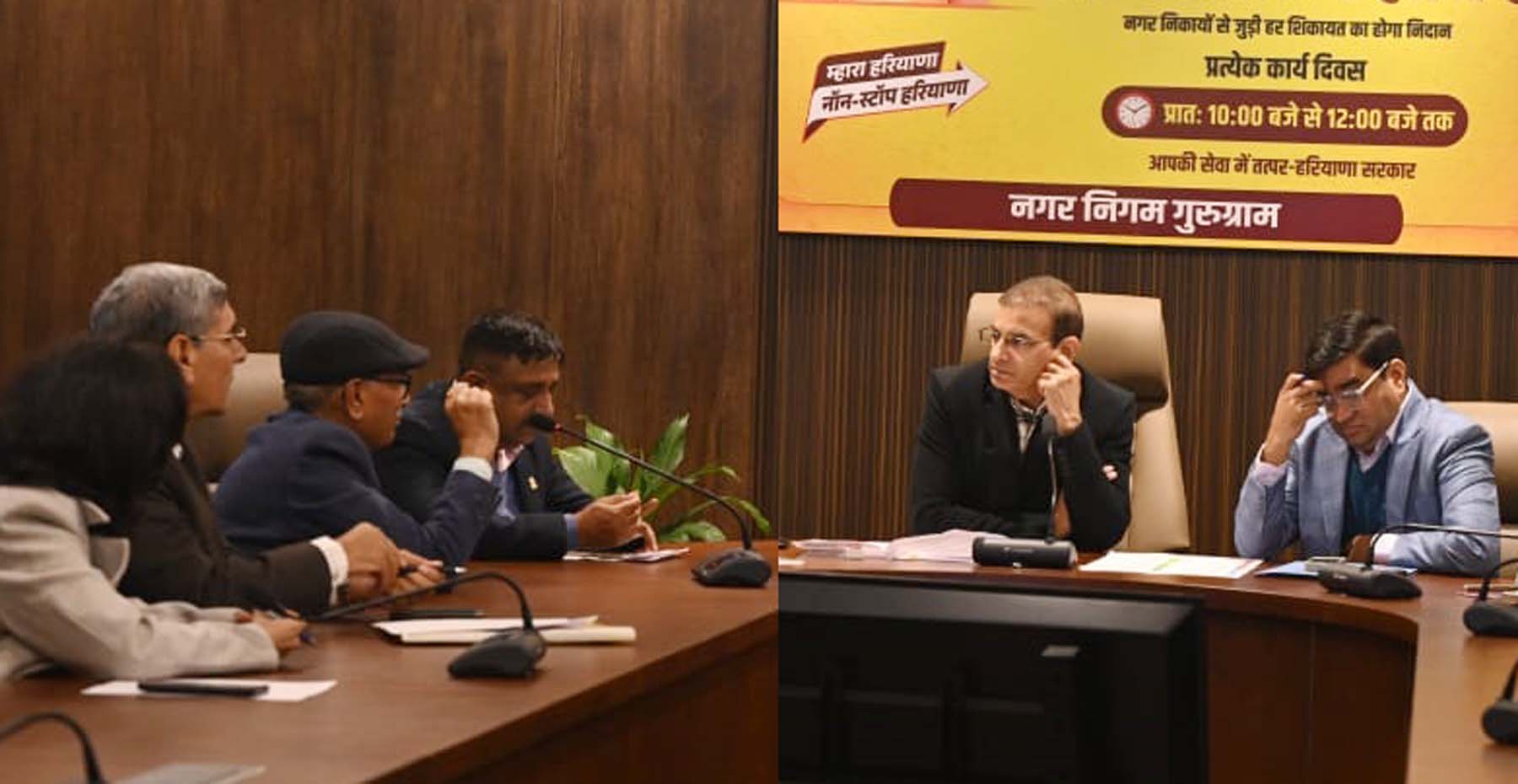 फोटो नंबर-05: नगर निगम गुरुग्राम में समााधान शिविर में समस्या रखते लोग। फोटो नंबर-05: नगर निगम गुरुग्राम में समााधान शिविर में समस्या रखते लोग।
