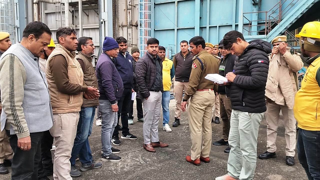 थर्मल पॉवर प्लांट धौलपुर में बाॅयलर फटने की घटना पर माॅक ड्रील थर्मल पॉवर प्लांट धौलपुर में बाॅयलर फटने की घटना पर माॅक ड्रील