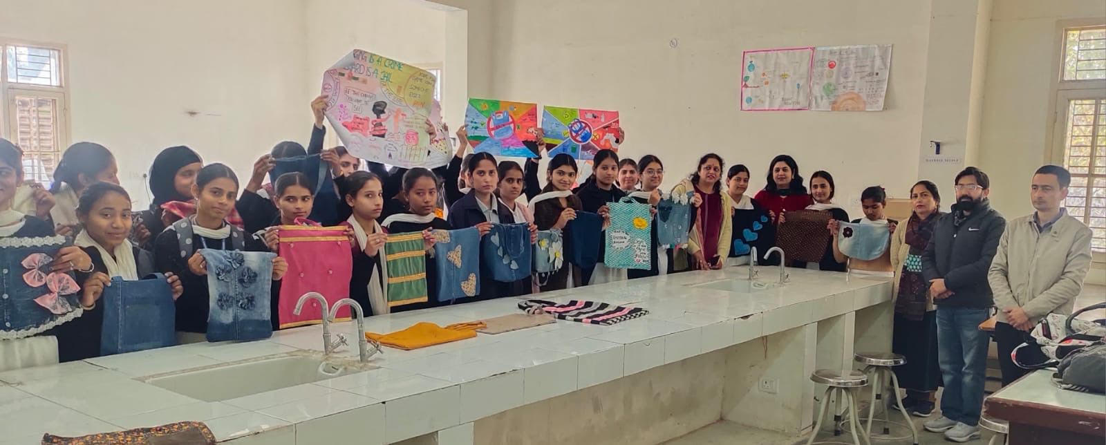 Women's Degree College Kathua organised exhibition and poster competition on eco-friendly bags
