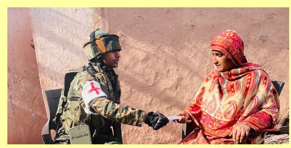 राजौरी के सुदूर इलाकों में चिकित्सा गश्ती की राजौरी के सुदूर इलाकों में चिकित्सा गश्ती की