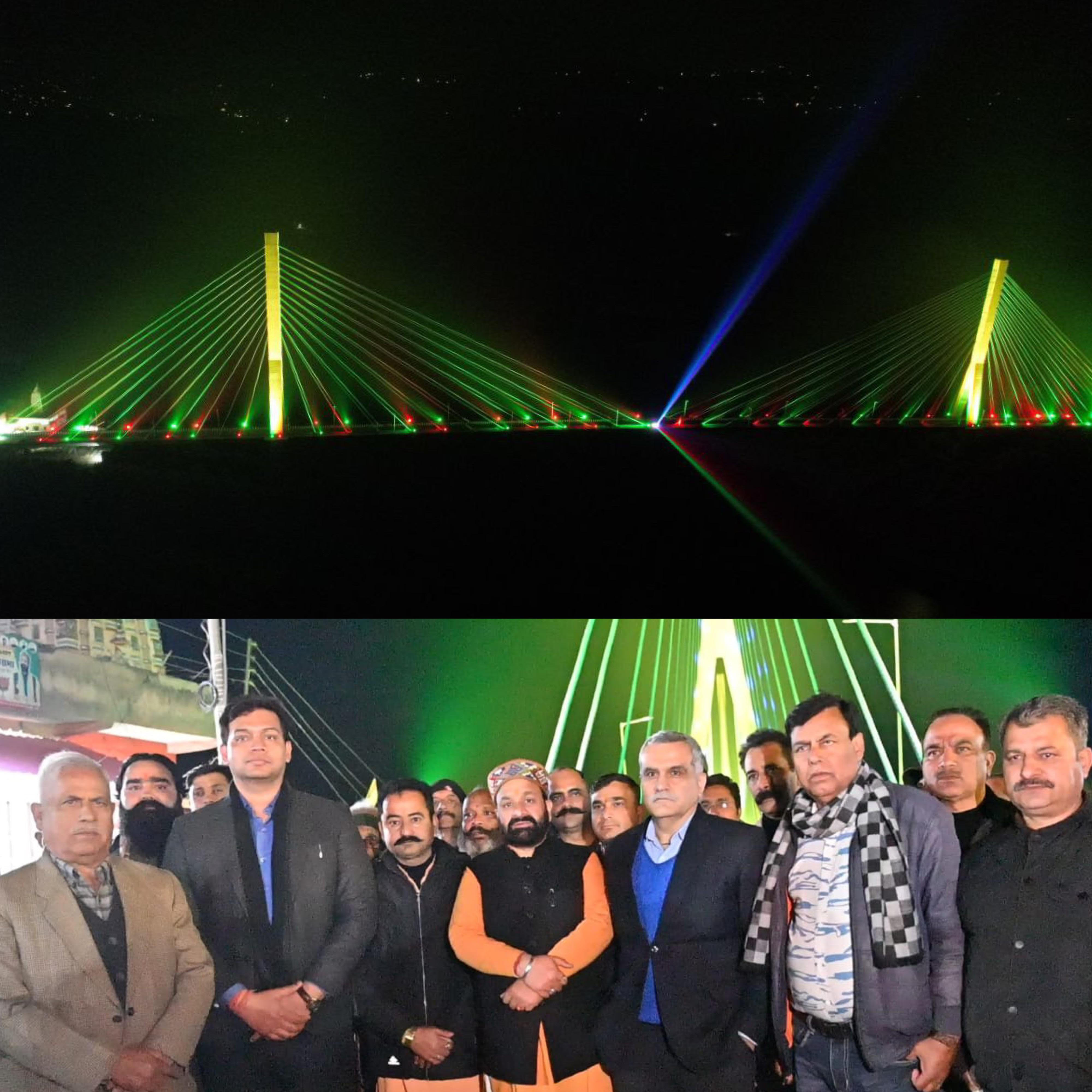 Kathua administration unveiled spectacular lighting on Atal Setu Basohli Kathua administration unveiled spectacular lighting on Atal Setu Basohli