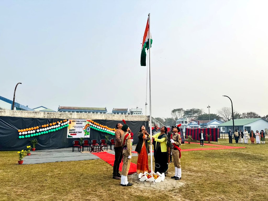 आर्मी पब्लिक स्कूल नारंगी में मनाए गए 76वें गणतंत्र दिवस की तस्वीर। आर्मी पब्लिक स्कूल नारंगी में मनाए गए 76वें गणतंत्र दिवस की तस्वीर।