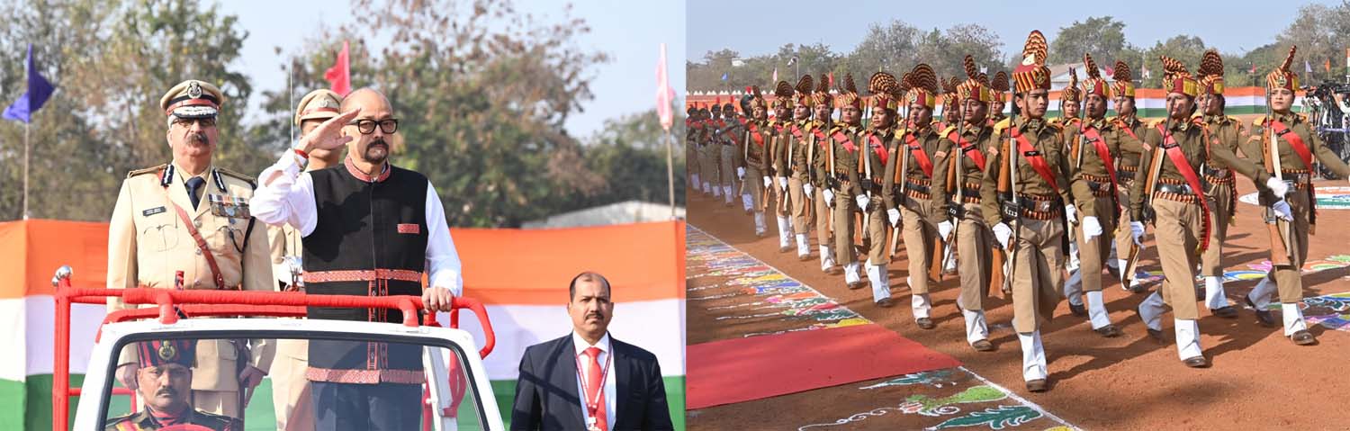 गणतंत्र दिवस पर राज्यपाल डेका परेड की सलामी लेते हुए गणतंत्र दिवस पर राज्यपाल डेका परेड की सलामी लेते हुए