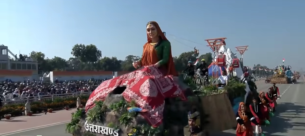 उत्तराखंड की झांकी नई दिल्ली कर्तव्य पथ पर। उत्तराखंड की झांकी नई दिल्ली कर्तव्य पथ पर।