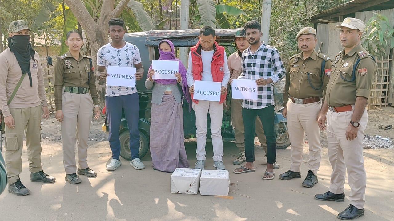 Image of the accused arrested with drugs in Cachar. Image of the accused arrested with drugs in Cachar.