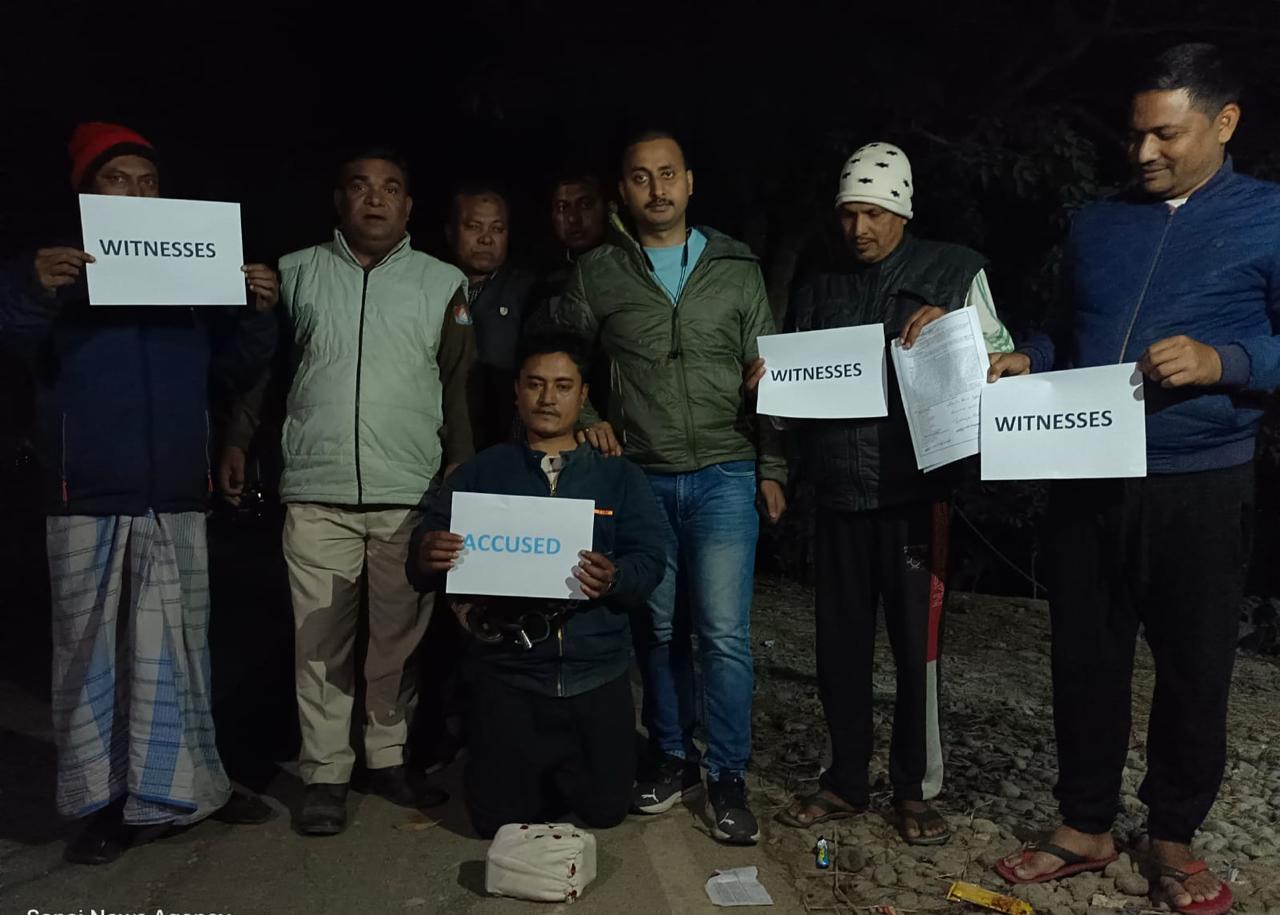 Image of the accused arrested with drugs in Cachar. Image of the accused arrested with drugs in Cachar.