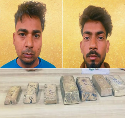 पुलिस गिरफ्त में आरोपी और बरामद चांदी पुलिस गिरफ्त में आरोपी और बरामद चांदी