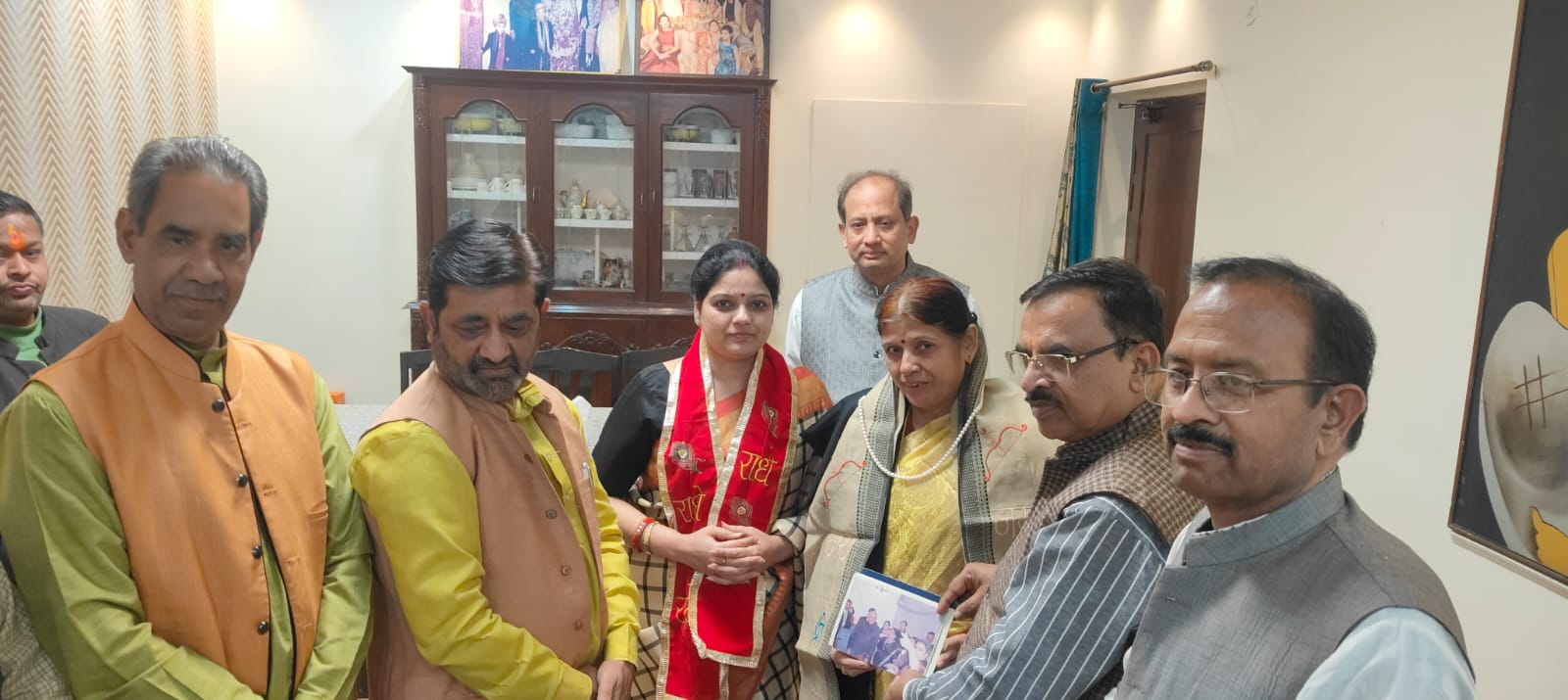 कार्यक्रम के दौरान परिजन व भाजपाई कार्यक्रम के दौरान परिजन व भाजपाई