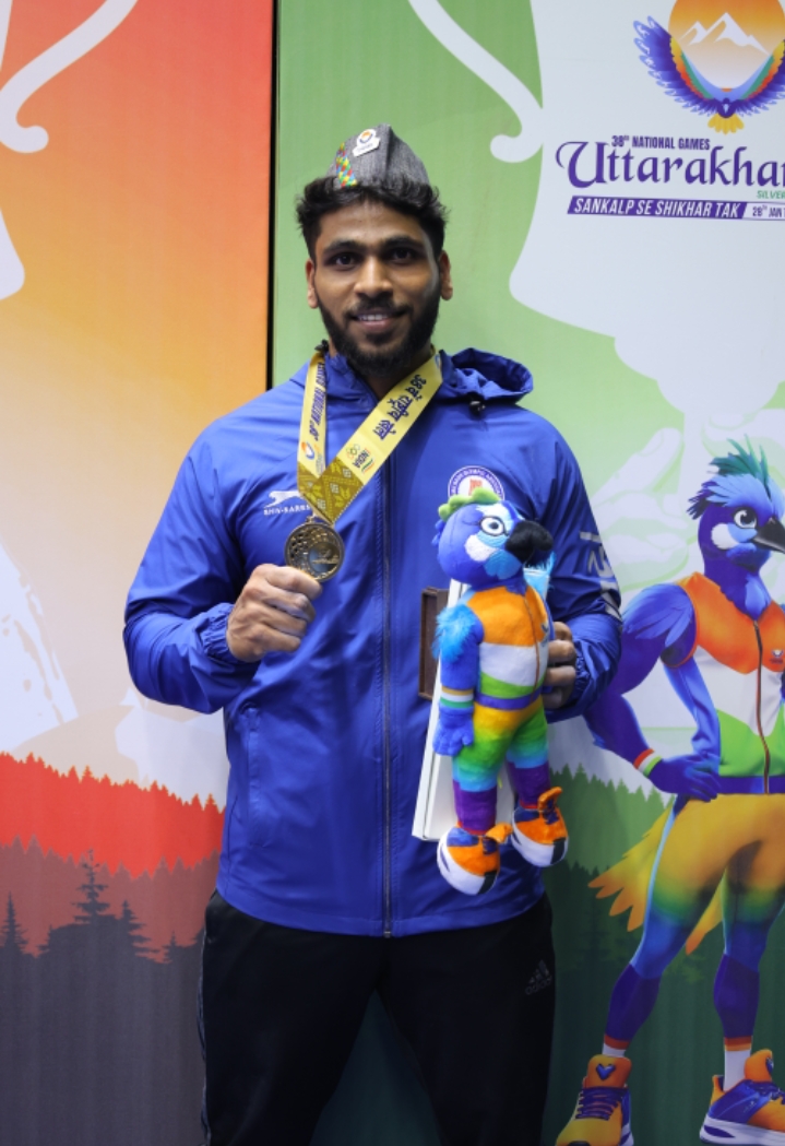 एन अजित ने राष्ट्रीय खेलों की स्वर्ण हैट्रिक पूरी की एन अजित ने राष्ट्रीय खेलों की स्वर्ण हैट्रिक पूरी की