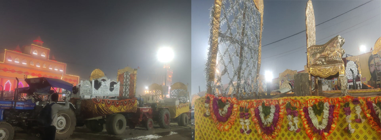 अमृत स्नान की तैयारियां तेज, सजने लगे रथ अमृत स्नान की तैयारियां तेज, सजने लगे रथ