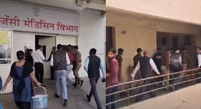 सौरभ शर्मा, चेतन और शरद को मेडिकल के लिए हमीदिया और कोर्ट ले जाती लोकायुक्त की टीम सौरभ शर्मा, चेतन और शरद को मेडिकल के लिए हमीदिया और कोर्ट ले जाती लोकायुक्त की टीम