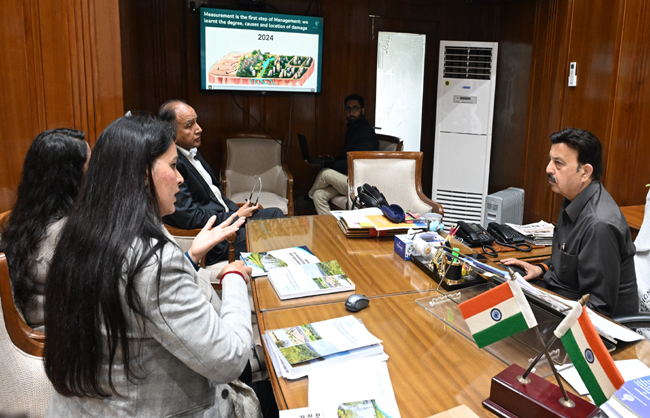 हरियाणा के वन मंत्री राव नरबीर अधिकारियों की बैठक लेते हुए हरियाणा के वन मंत्री राव नरबीर अधिकारियों की बैठक लेते हुए