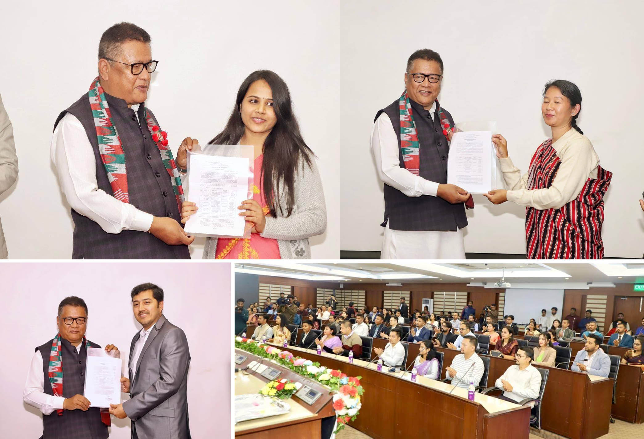 गुवाहाटीः सहायक प्रोफेसरों को नियुक्ति पत्र सौंपते असम के शिक्षा मंत्री डॉ. रणोज पेगु गुवाहाटीः सहायक प्रोफेसरों को नियुक्ति पत्र सौंपते असम के शिक्षा मंत्री डॉ. रणोज पेगु