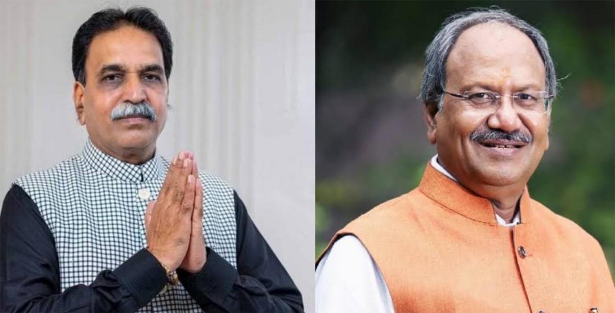 भाजपा सांसद अग्रवाल और विधायक राजेश मूणत भाजपा सांसद अग्रवाल और विधायक राजेश मूणत