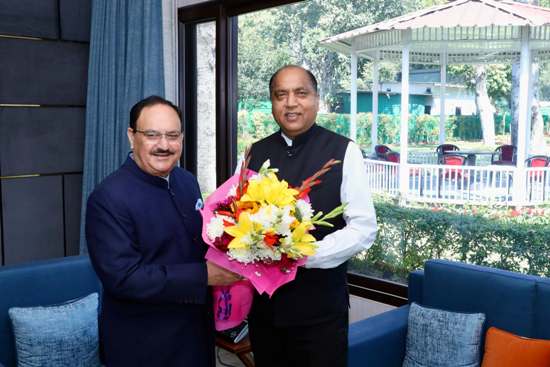 जय राम ठाकुर जेपी नडडा से मिलते जय राम ठाकुर जेपी नडडा से मिलते