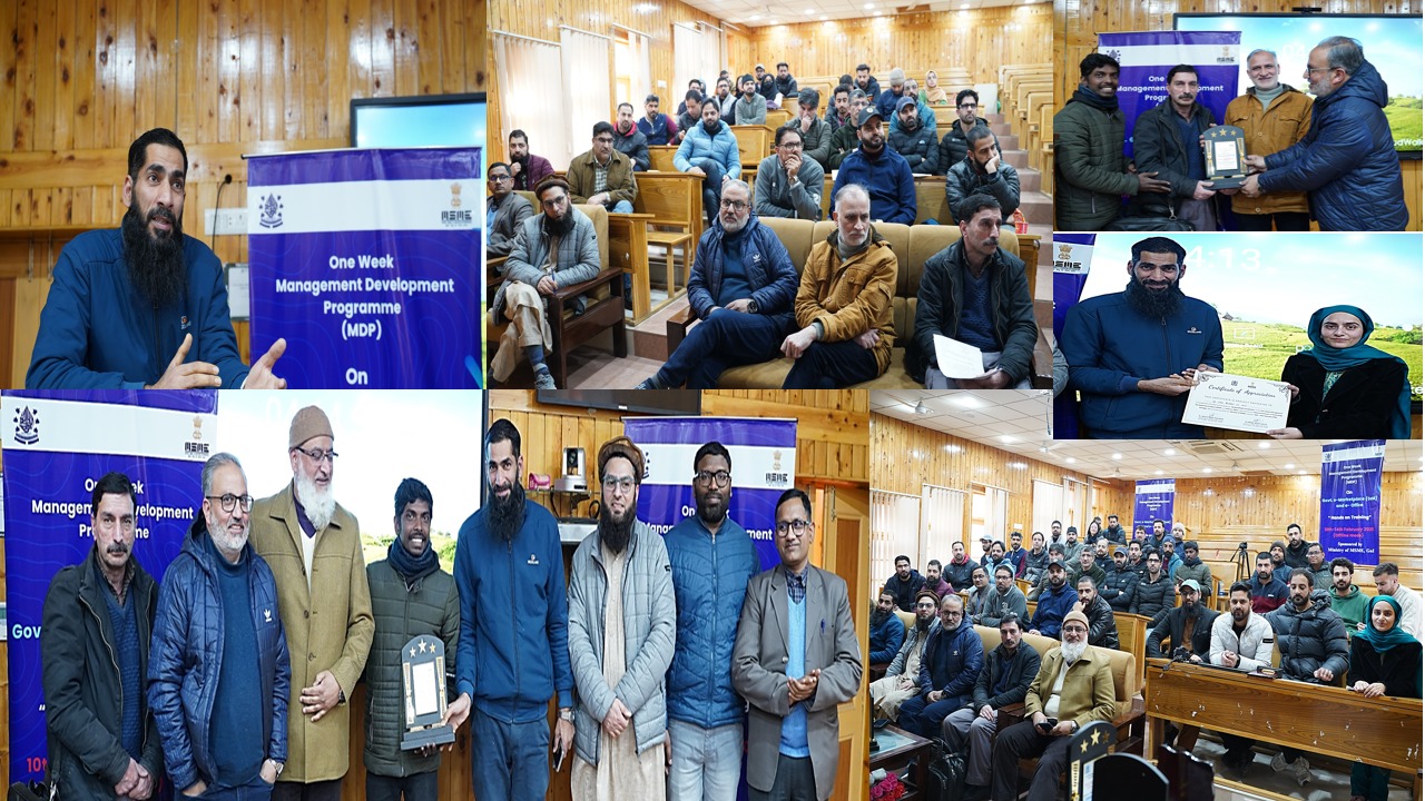 एनआईटी श्रीनगर में सप्ताह भर चलने वाला उन्नत प्रबंधन कार्यक्रम संपन्न हुआ