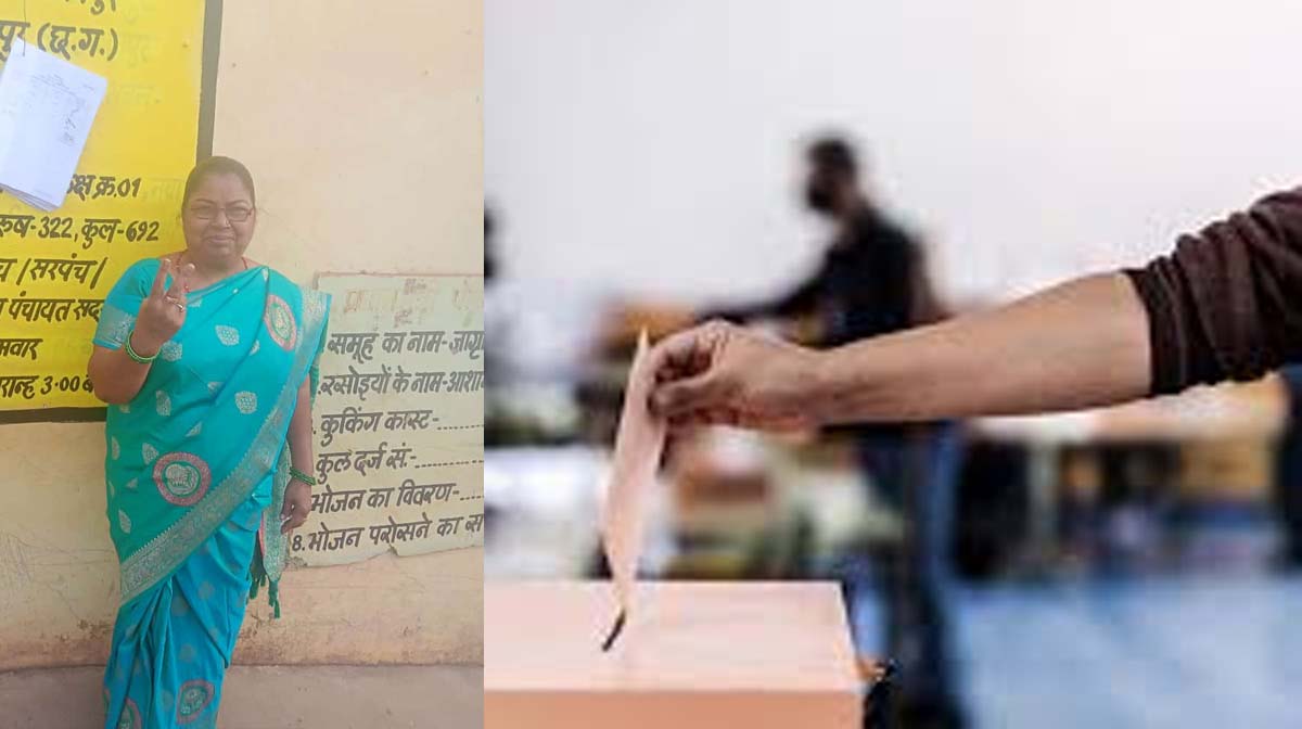 वोट डालने के बाद एक महिला मतदाता अपनी उंगली पर लगी अमिट स्याही दिखाती हुई वोट डालने के बाद एक महिला मतदाता अपनी उंगली पर लगी अमिट स्याही दिखाती हुई