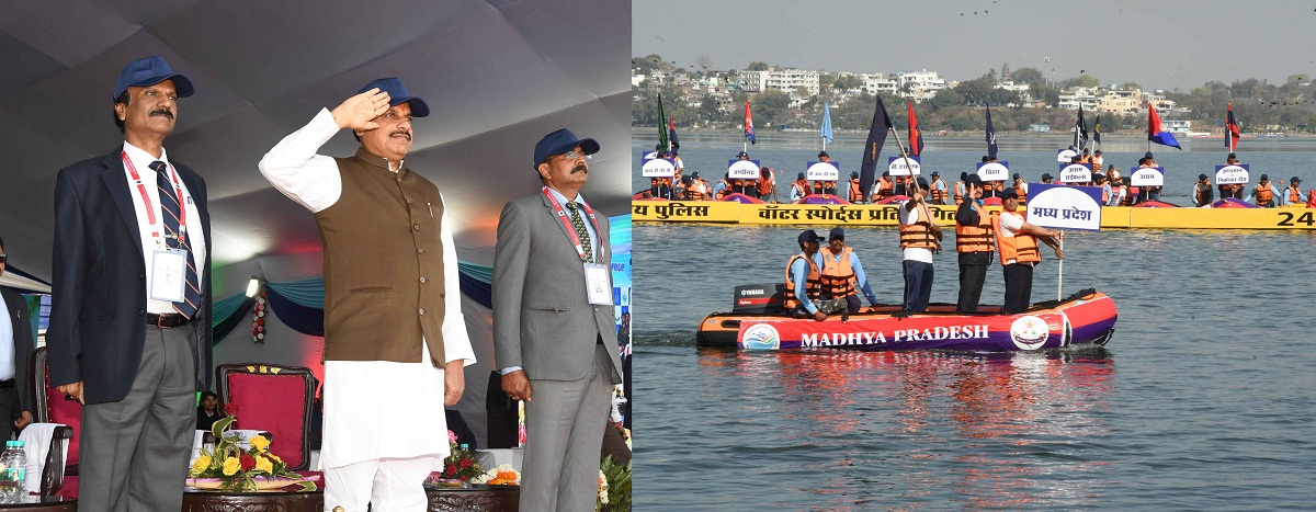 मुख्यमंत्री डॉ. मोहन यादव ने बोट क्लब पर 24 वीं अखिल भारतीय पुलिस वॉटर स्पोर्ट्स प्रतियोगिता के शुभारंभ पर सलामी ली मुख्यमंत्री डॉ. मोहन यादव ने बोट क्लब पर 24 वीं अखिल भारतीय पुलिस वॉटर स्पोर्ट्स प्रतियोगिता के शुभारंभ पर सलामी ली
