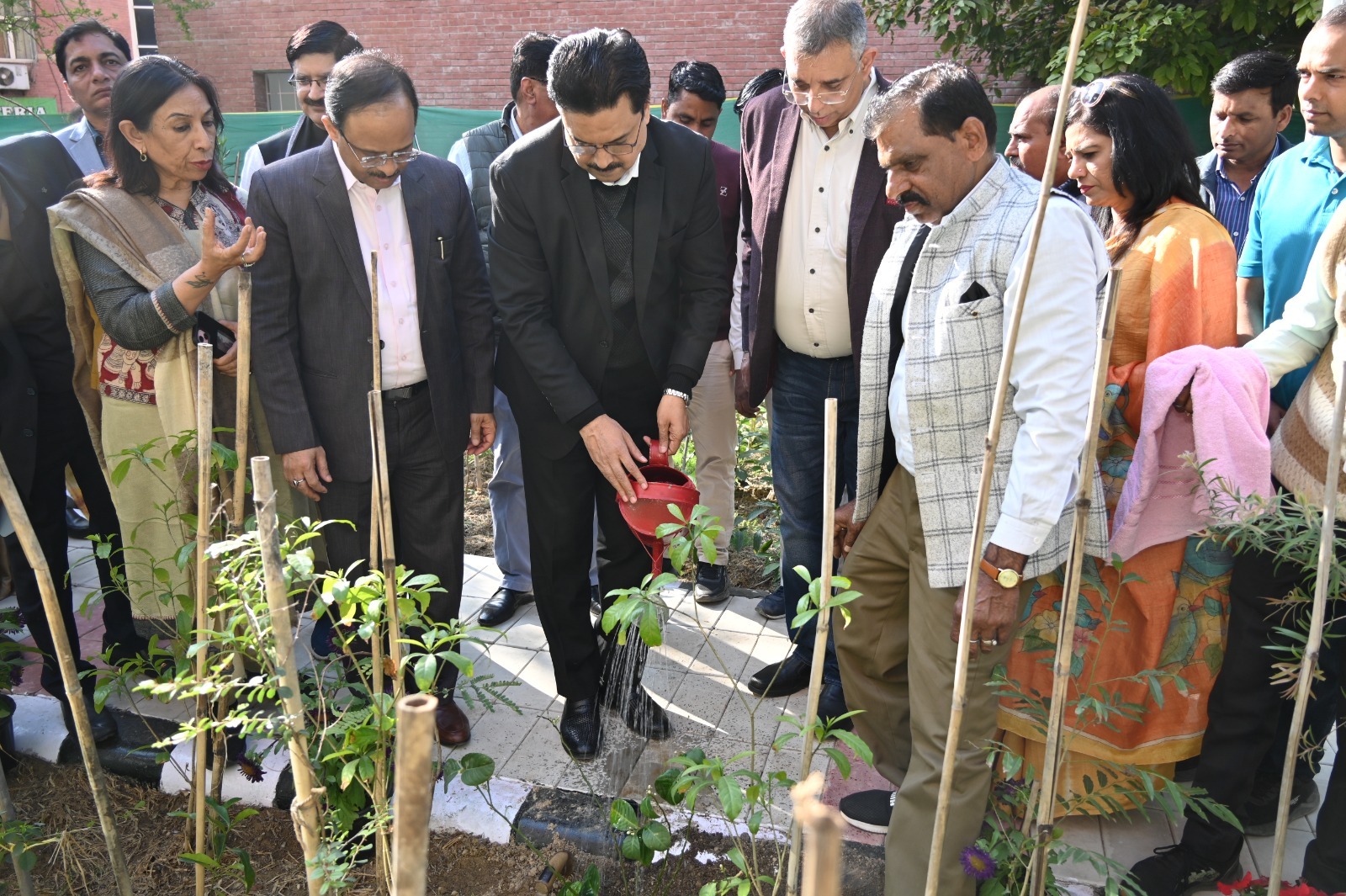 दिल्ली विश्वविद्यालय के कुलपति प्रो. योगेश सिंह मंगलवार को पौधारोपड़ करते हुए दिल्ली विश्वविद्यालय के कुलपति प्रो. योगेश सिंह मंगलवार को पौधारोपड़ करते हुए