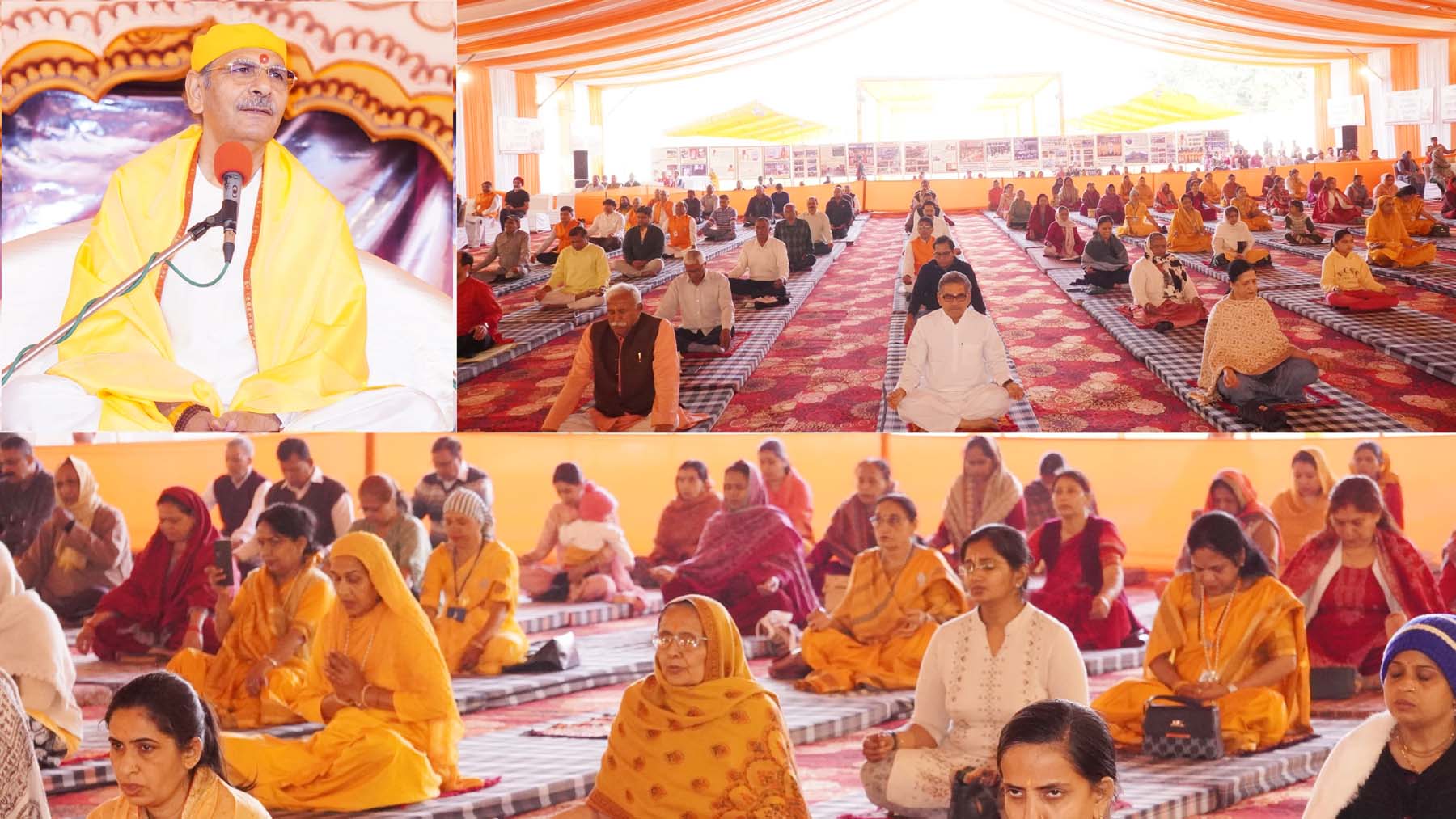 फोटो नंबर-03: गुरुग्राम के सेक्टर-9ए स्थित गौरी शंकर मंदिर में ध्यान साधना करवाते सुधांशु जी महाराज। फोटो नंबर-03: गुरुग्राम के सेक्टर-9ए स्थित गौरी शंकर मंदिर में ध्यान साधना करवाते सुधांशु जी महाराज।
