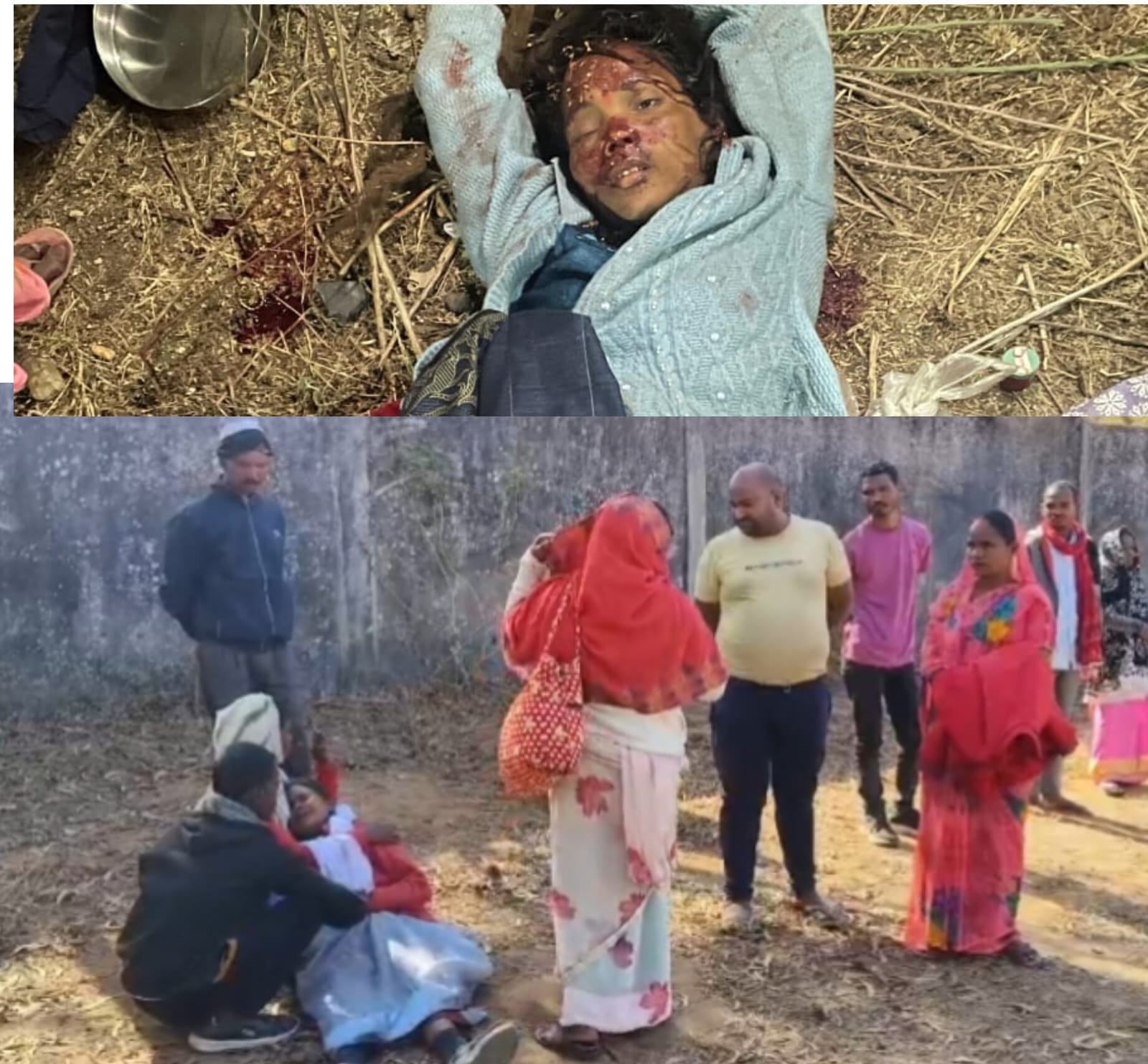विलाप करते परिजन इनसेट में शव विलाप करते परिजन इनसेट में शव