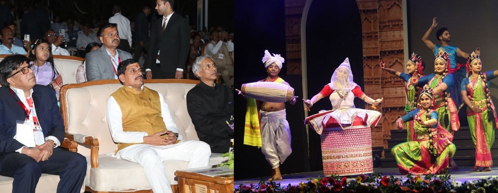 मप्रः देश-विदेश के निवेशकों और जीआईएस प्रतिभागियों के समक्ष हुई विशेष सांस्कृतिक प्रस्तुति मप्रः देश-विदेश के निवेशकों और जीआईएस प्रतिभागियों के समक्ष हुई विशेष सांस्कृतिक प्रस्तुति