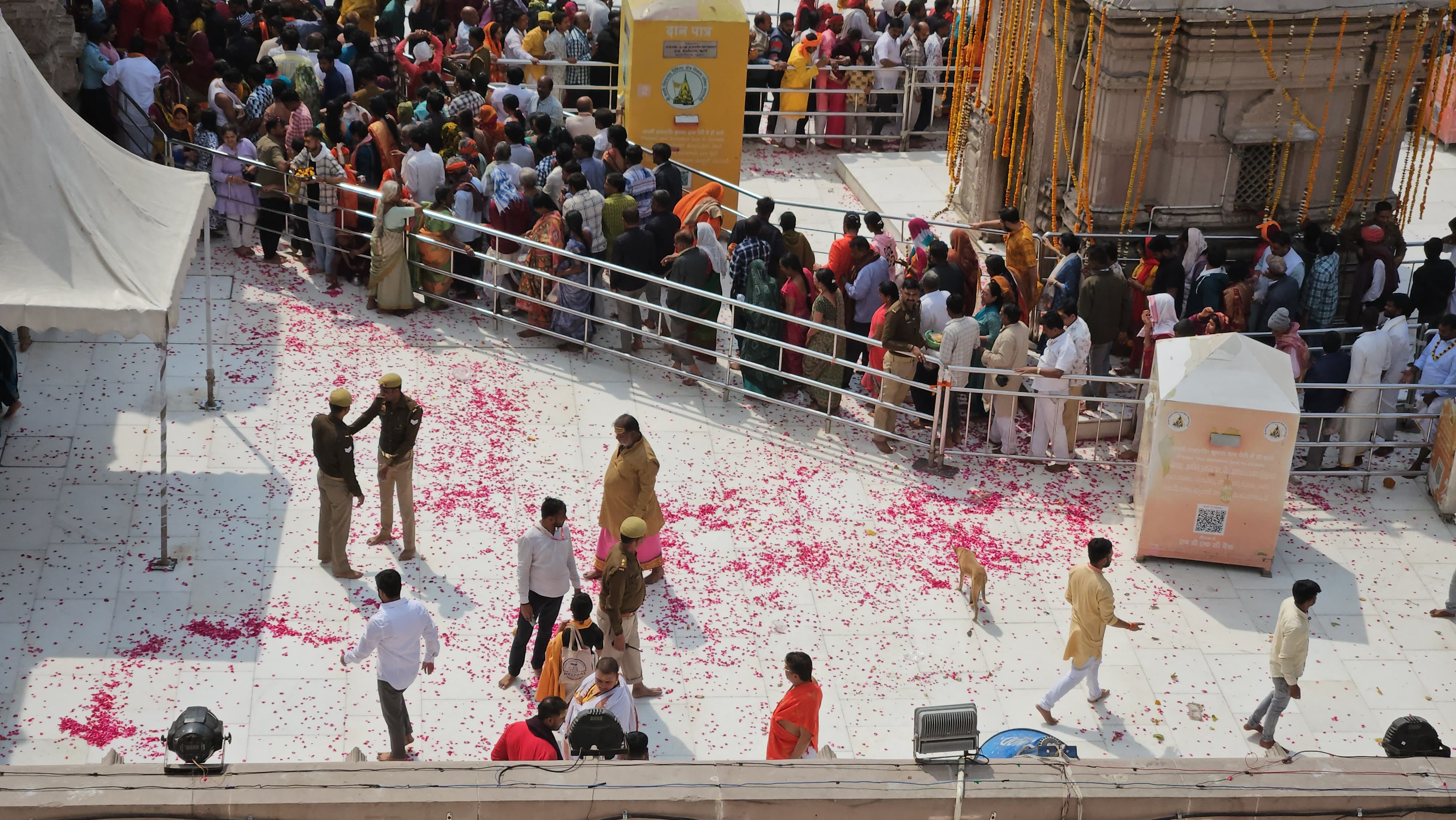 काशी विश्वनाथ दरबार में शिवभक्तों पर हेलीकॉप्टर से पुष्पवर्षा काशी विश्वनाथ दरबार में शिवभक्तों पर हेलीकॉप्टर से पुष्पवर्षा