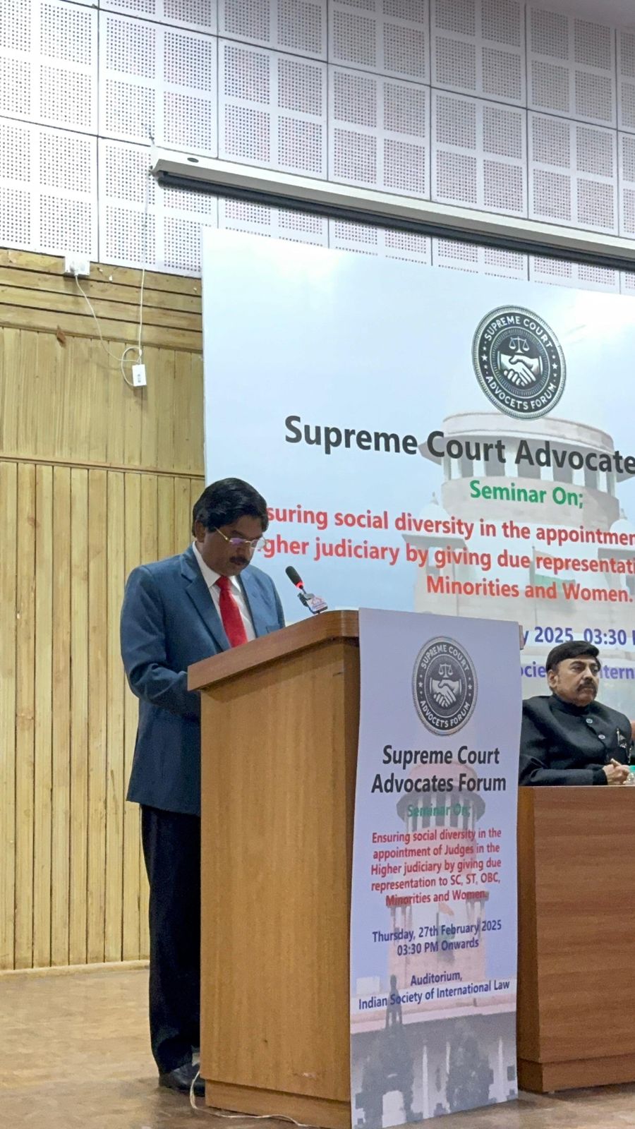 सेमिनार को संबोधित करते राज्य सभा सदस्य पी विल्सन सेमिनार को संबोधित करते राज्य सभा सदस्य पी विल्सन