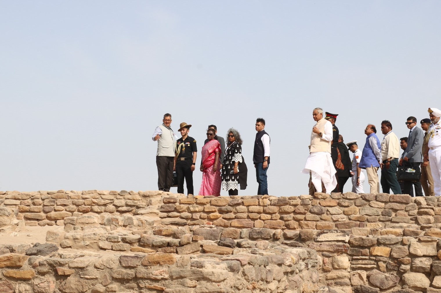 President Draupadi Murmu visits Dholavira, a five thousand year old Harappan civilization metropolis