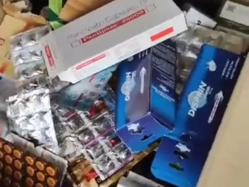 नारकोटिक्स कंट्रोल ब्यूरो की यूनिट को बरामद नशीली गोलियां।