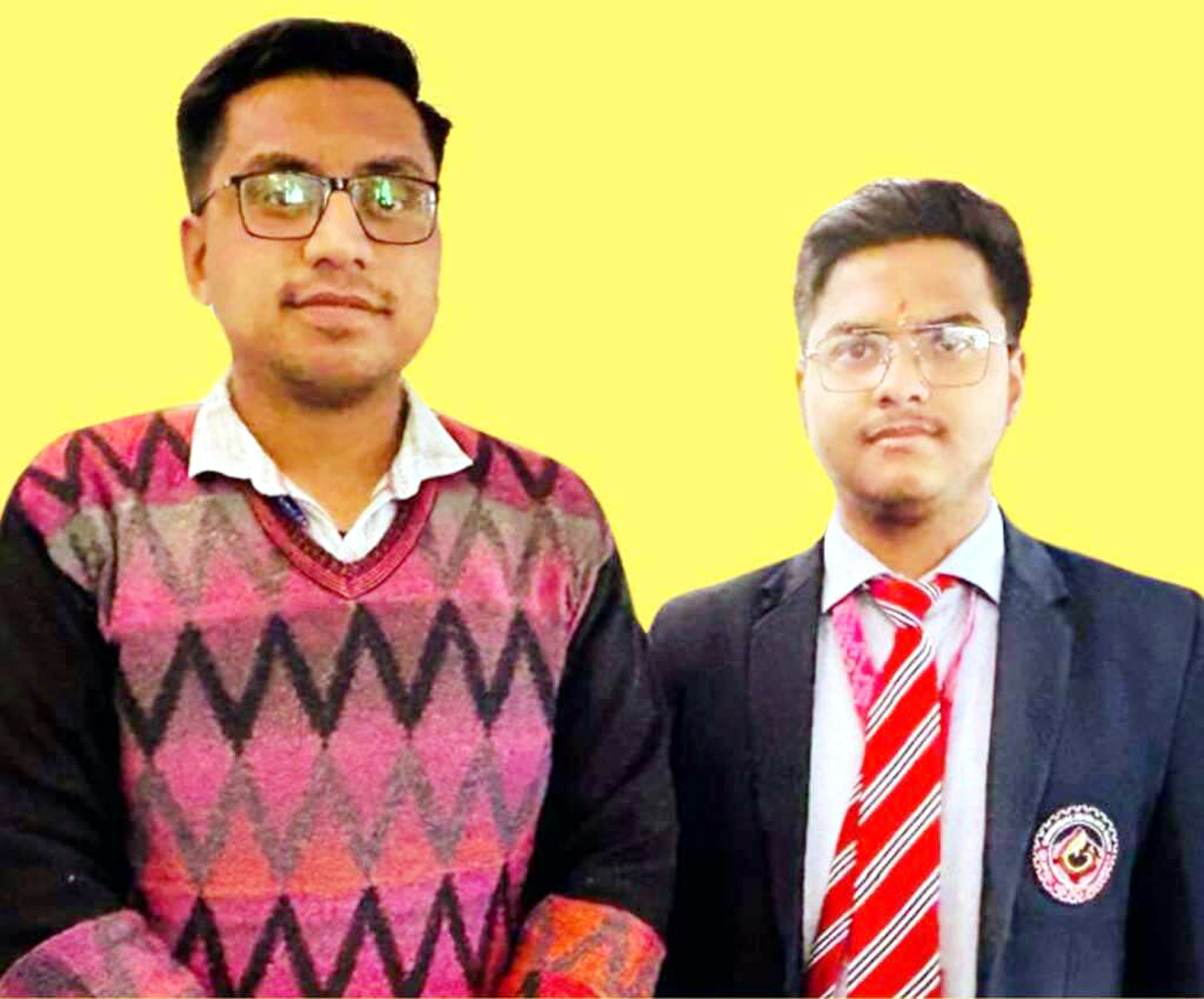ग्राफिक ईरा हिल यूनिवर्सिटी के छात्र अतुल जोशी एवं विभागाध्यक्ष डॉ. अंकुर बिष्ट।