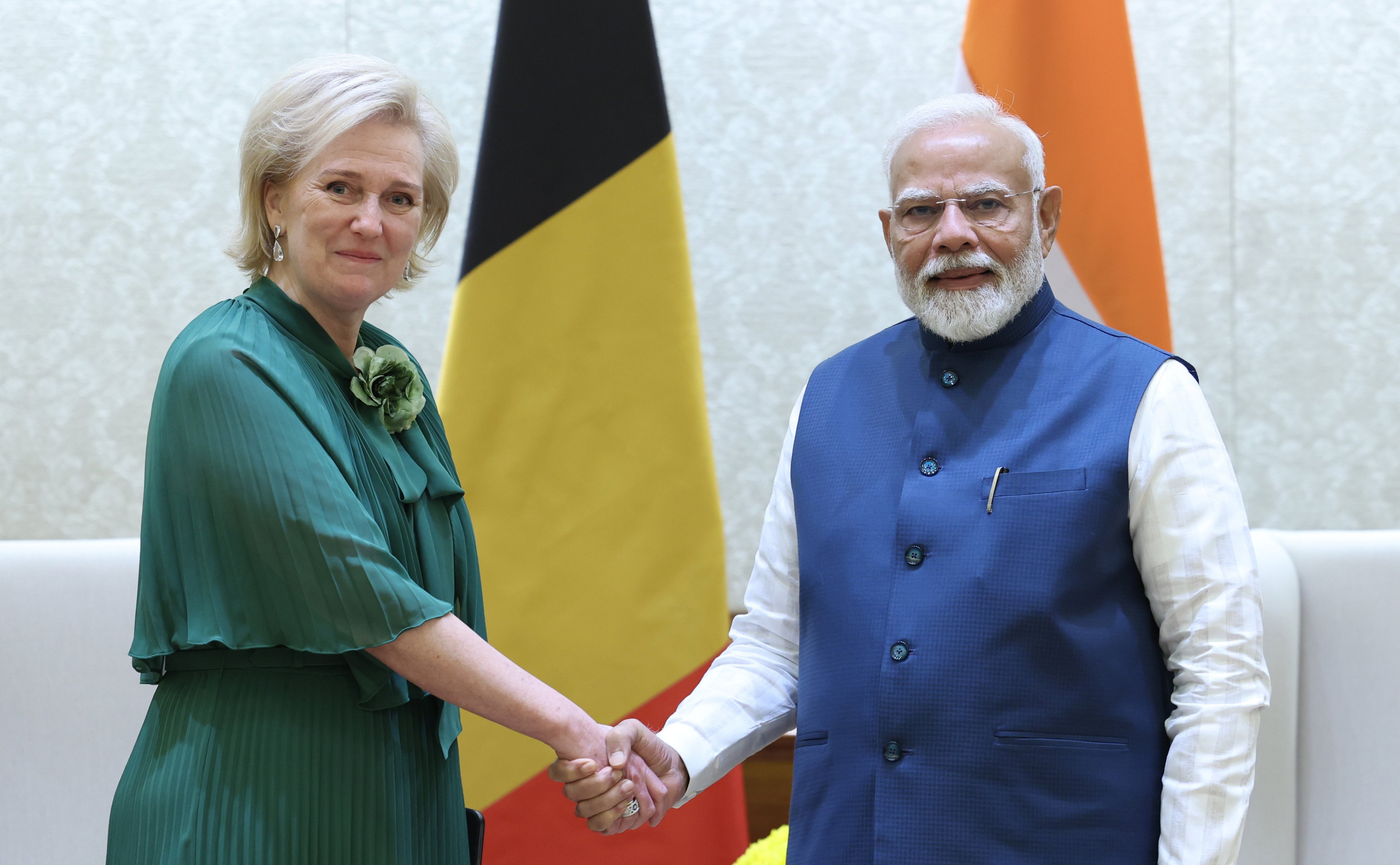 प्रधानमंत्री नरेन्द्र मोदी मंगलवार को बेल्जियम की राजकुमारी एस्ट्रिड से मुलाकात के दौरान प्रधानमंत्री नरेन्द्र मोदी मंगलवार को बेल्जियम की राजकुमारी एस्ट्रिड से मुलाकात के दौरान