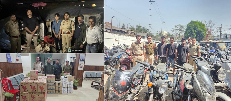 Image of the Guwahati Police's Major Crackdown: Heroin, Stolen Bikes, and Illegal Liquor Seized. Image of the Guwahati Police's Major Crackdown: Heroin, Stolen Bikes, and Illegal Liquor Seized.