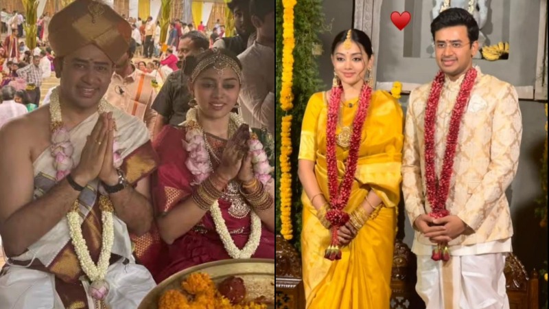 सांसद तेजस्वी सूर्या ने गायिका शिवश्री से विवाह किया सांसद तेजस्वी सूर्या ने गायिका शिवश्री से विवाह किया