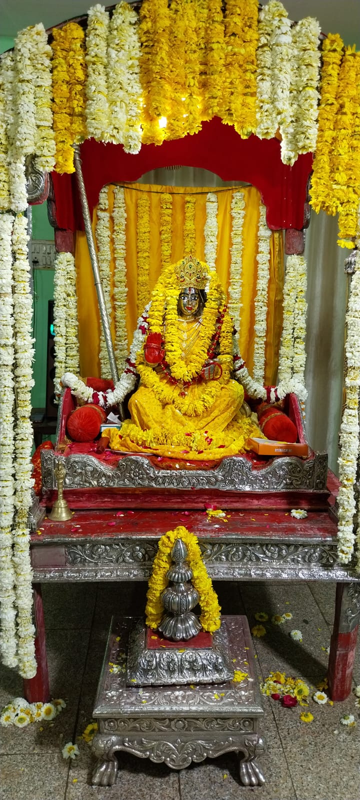 गौरा को हल्दी की थाल अर्पित करते नागा संत गौरा को हल्दी की थाल अर्पित करते नागा संत