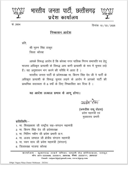 निष्काशित लेटर निष्काशित लेटर