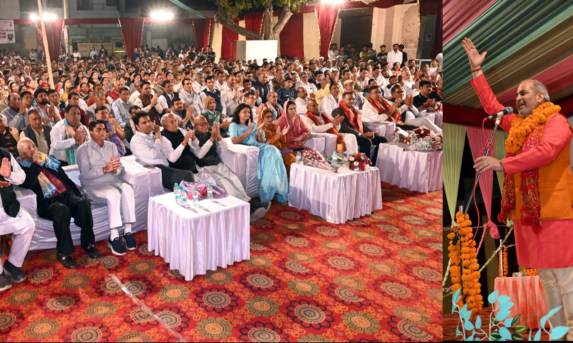 कार्यक्रम प्रस्तुत करते कविगण। कार्यक्रम प्रस्तुत करते कविगण।
