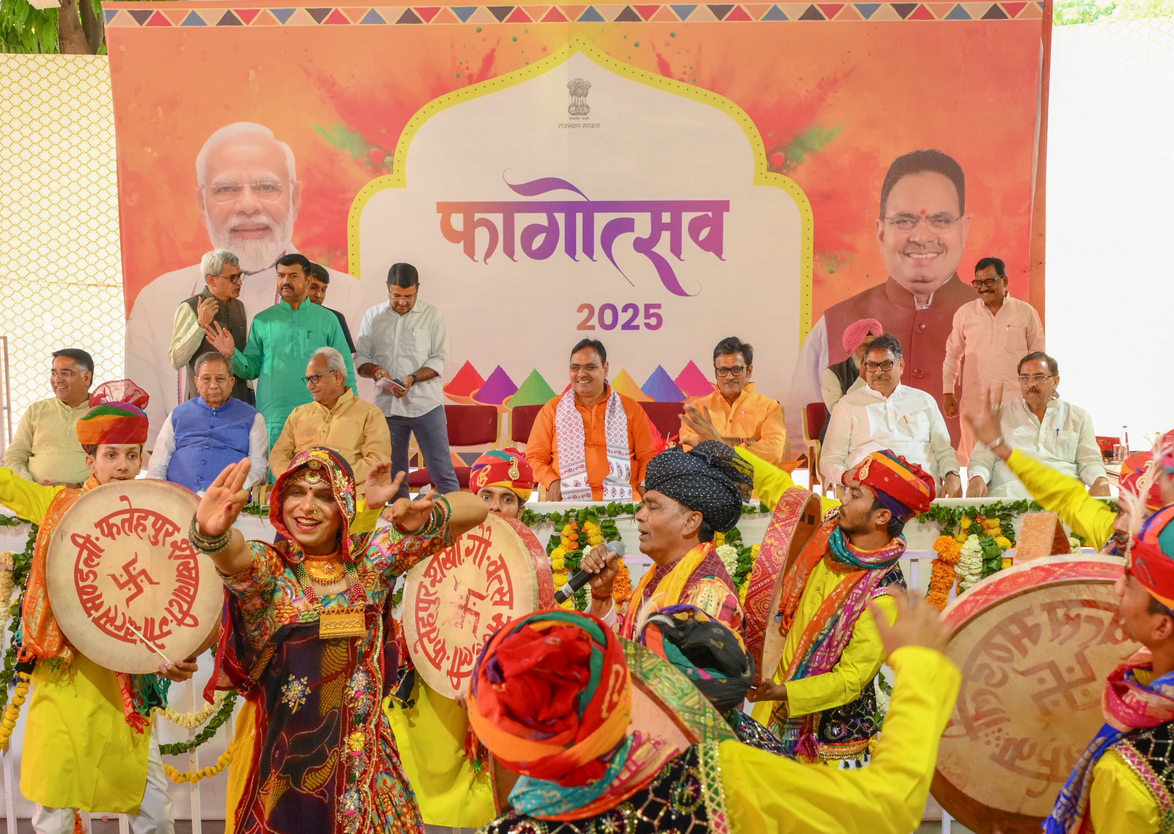 मुख्यमंत्री आवास पर आयोजित हुआ फागोत्सव
