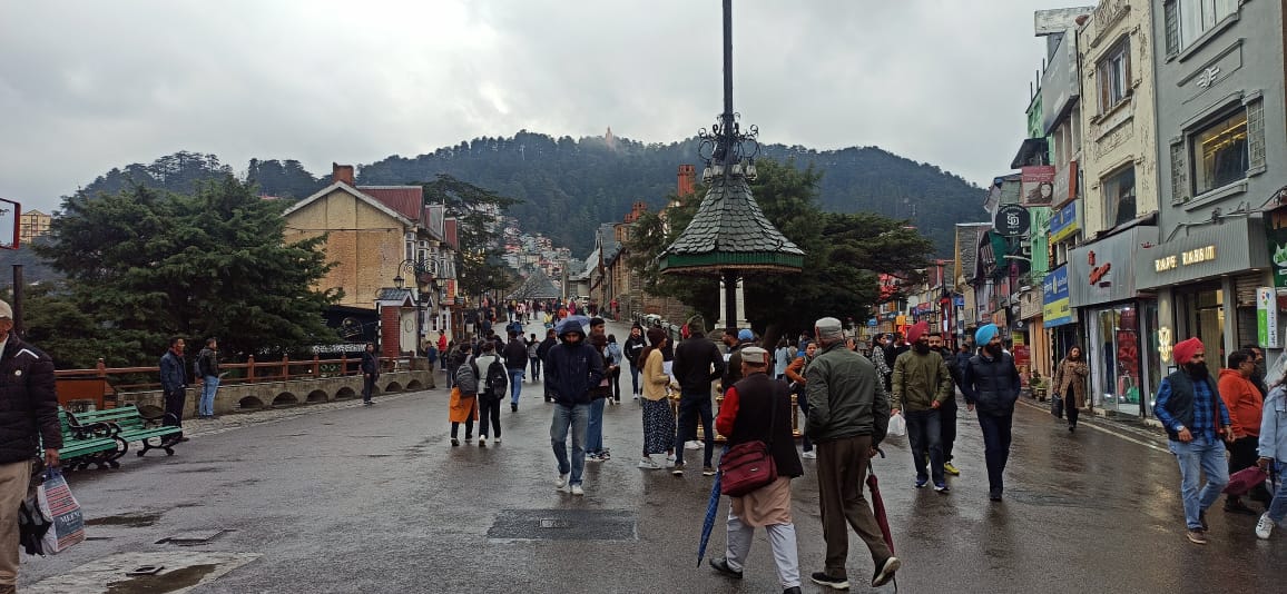 शिमला में बारिश शिमला में बारिश