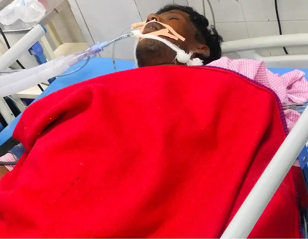 अस्पताल में उपचाराधीन बंटी अस्पताल में उपचाराधीन बंटी
