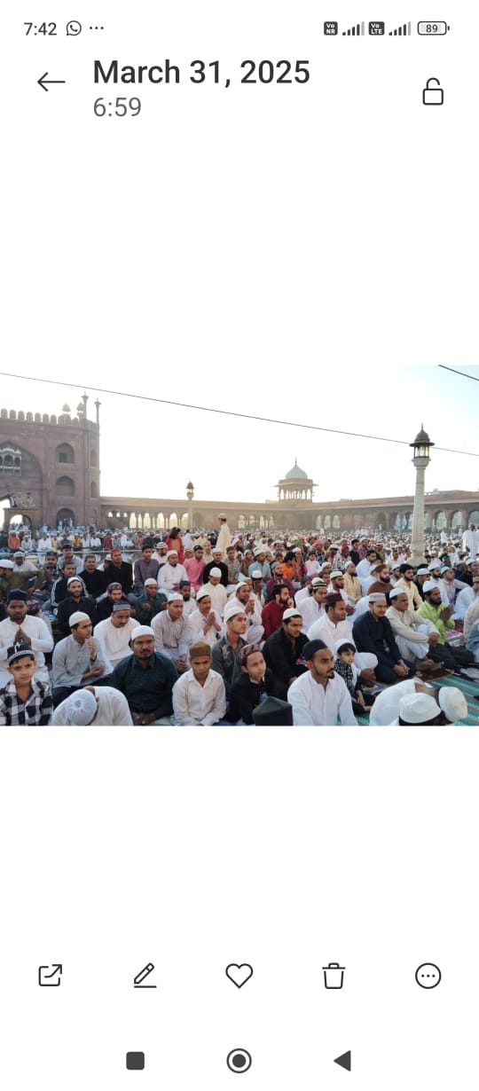 Eid prayers at Jama masjid Eid prayers at Jama masjid