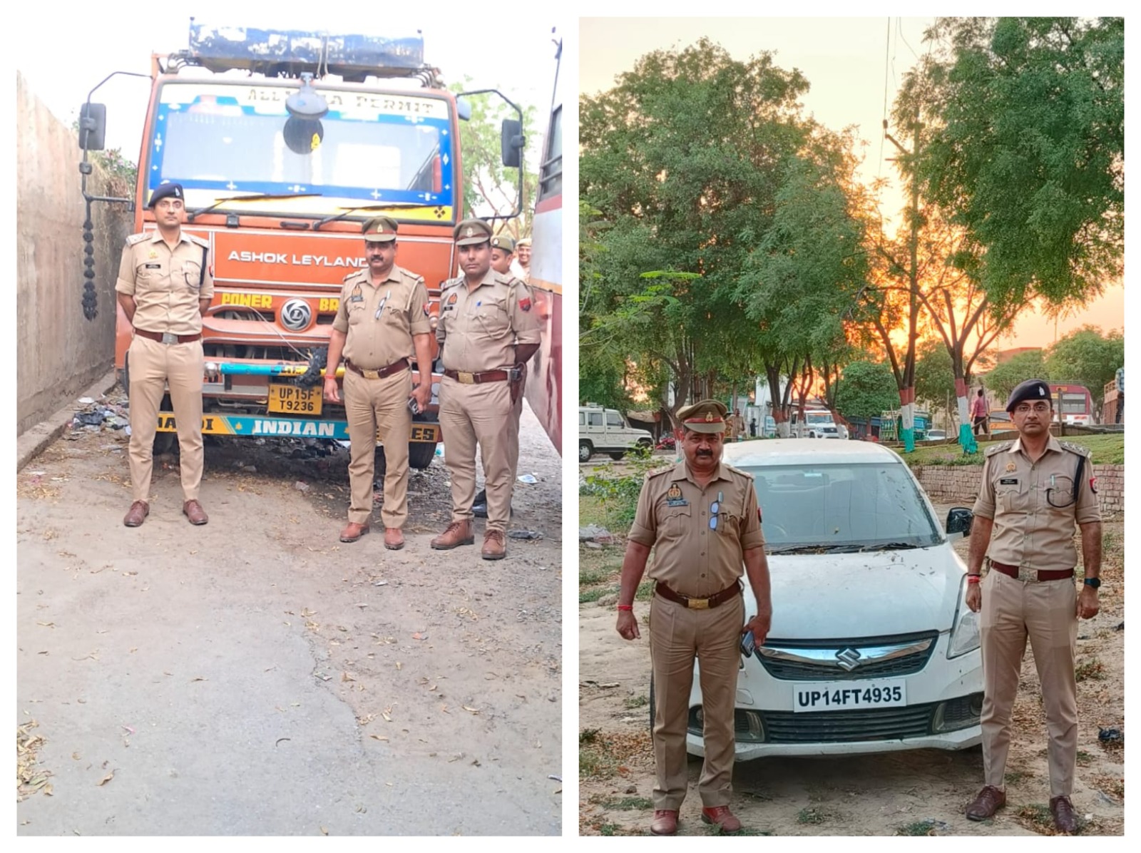 गाड़ी कुर्क करती पुलिस गाड़ी कुर्क करती पुलिस