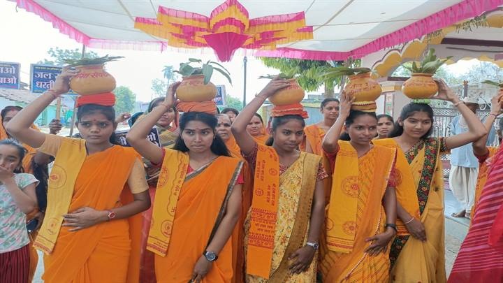 बैतूलः जल गंगा संवर्धन अभियान के तहत हुआ जल कलश यात्रा का आयोजन