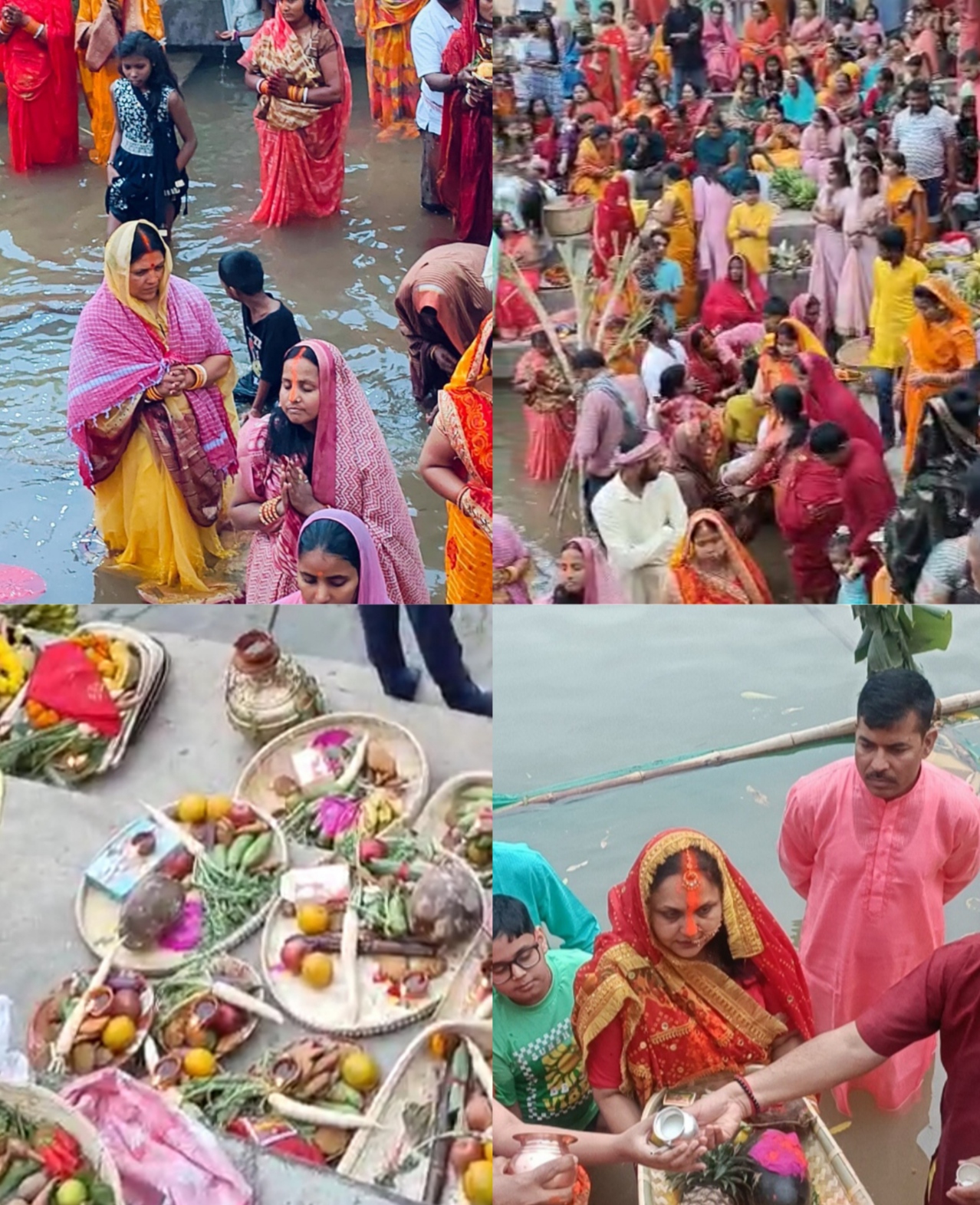 छठ घाट की अलग अलग तस्वीर छठ घाट की अलग अलग तस्वीर