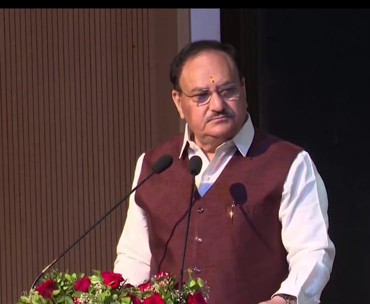 बिहार दिवस के कार्यक्रम को संबोधित करते हुए भाजपा अध्यक्ष जे पी नड्डा बिहार दिवस के कार्यक्रम को संबोधित करते हुए भाजपा अध्यक्ष जे पी नड्डा