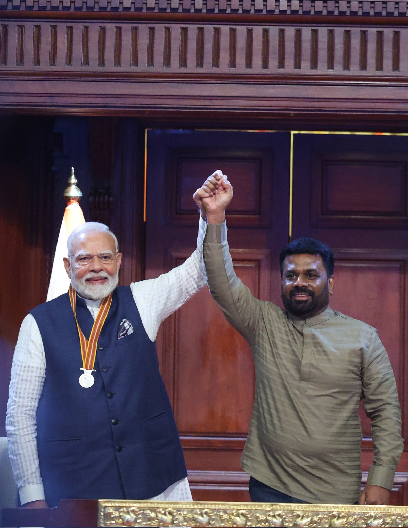 प्रधानमंत्री मोदी और श्रीलंका के राष्ट्रपति दिसानायके