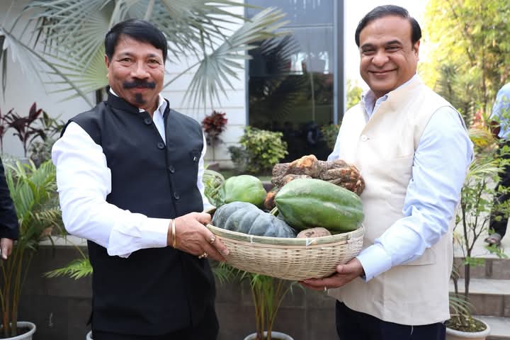 Chief Minister Dr. Sarma wishing Minister Atul Bora on his birthday. Chief Minister Dr. Sarma wishing Minister Atul Bora on his birthday.