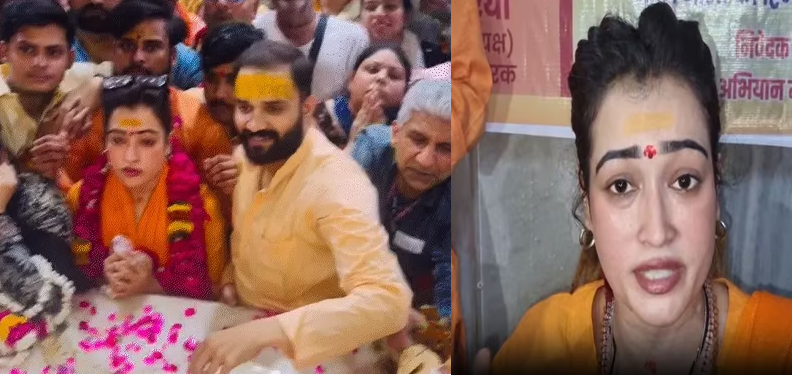 ठाकुरजी के दर्शन करती हर्षा रिहारिया ठाकुरजी के दर्शन करती हर्षा रिहारिया