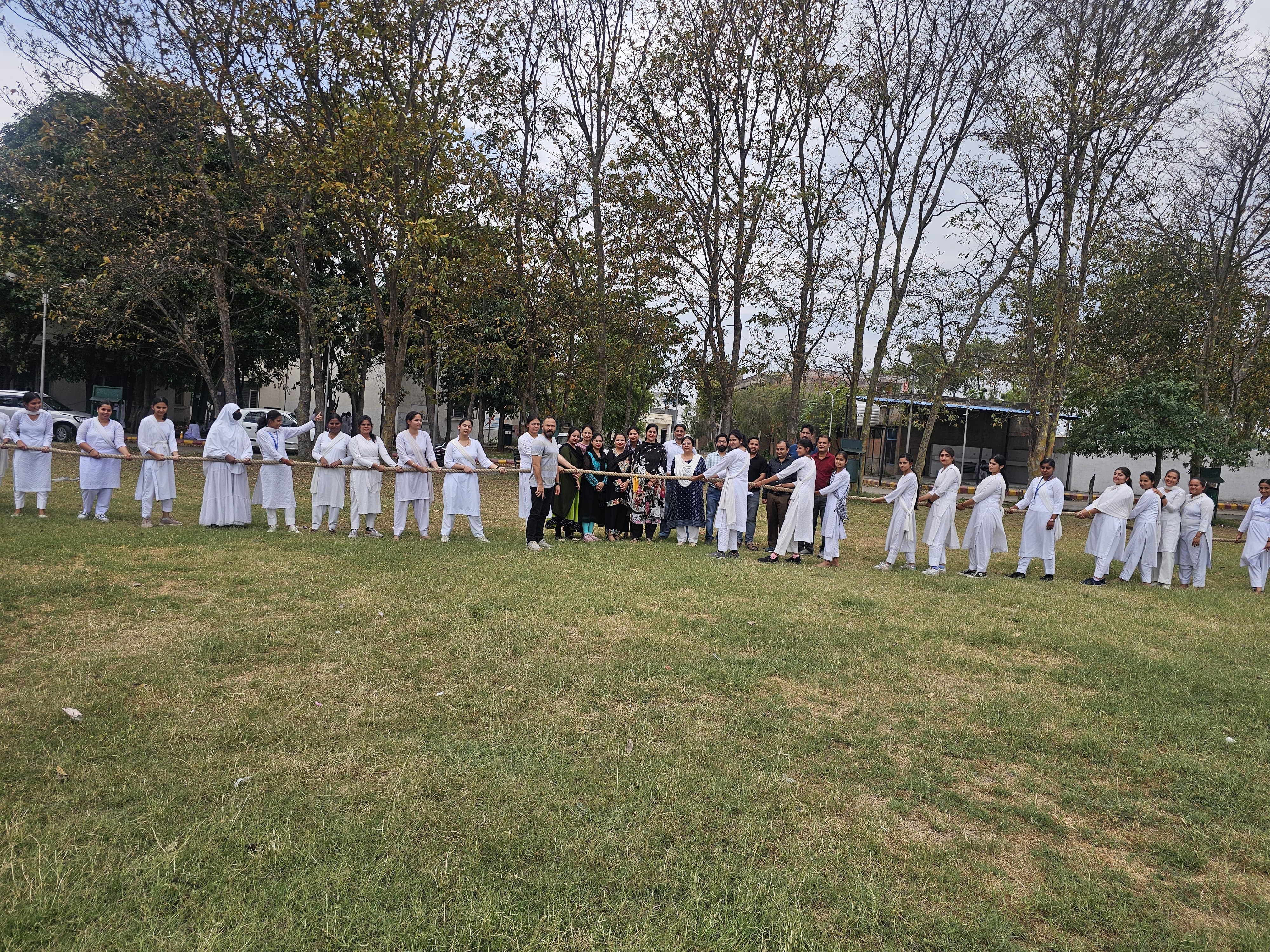 Tug of war competition organized in Women's Degree College under Fit India Tug of war competition organized in Women's Degree College under Fit India