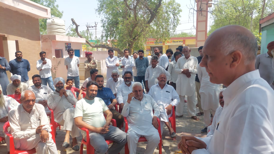 पार्टी कार्यकर्ताओं को संबोधित करते इनेलो जिला प्रधान जसबीर सिंह जस्सा।